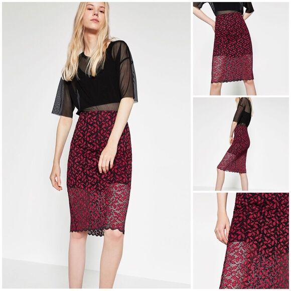 ✨MIDI LENGTH LACE SKIRT✨ - Picture 3 of 4